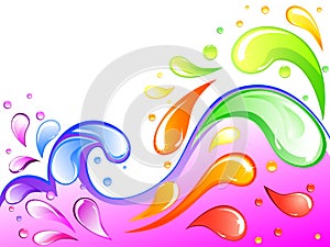 Colorful splash