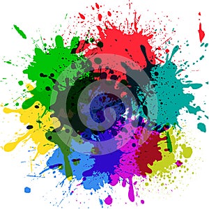 Colorful splash background for design, color rainbow of paints â€“ 