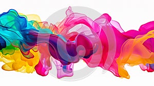 Colorful splash. Liquid and smoke explosion of colors on light background,. Abstract pattern.