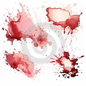 Colorful splats on white