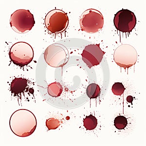 Colorful splats on white