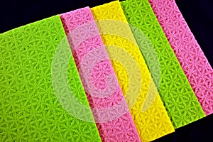 Colorful sponge cloths