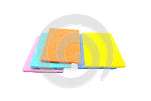 Colorful of sponges kitchen cleaner