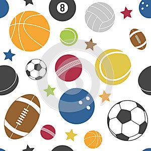 Colorful Sport Seamless Pattern