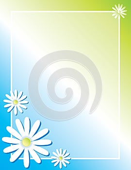 Colorful Spring Daisy Border Background for Poster