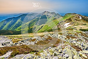 Colorful spring mountain landscape of the Mala Fatra, Slovakia