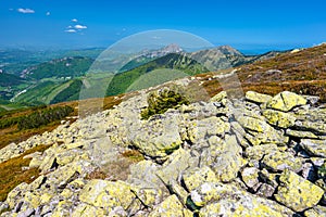 Colorful spring mountain landscape of the Mala Fatra, Slovakia