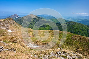 Colorful spring mountain landscape of the Mala Fatra, Slovakia