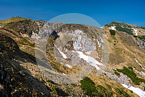 Barevné jarní horské krajiny Malé Fatry, Slovensko