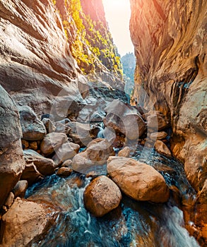 Colorful spring scene inside Goynuk canyon