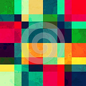 Colorful square seamless pattern with blob effect