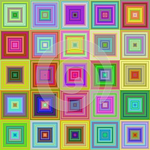 Colorful square tile mosaic background design