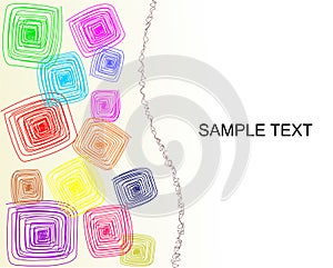 Colorful squares background