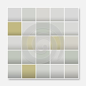 Colorful squares background frame, block soft pastel green grey