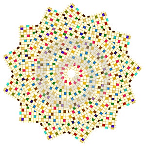 Colorful Squares Circle