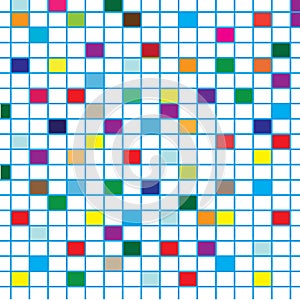 Colorful Squares with lines