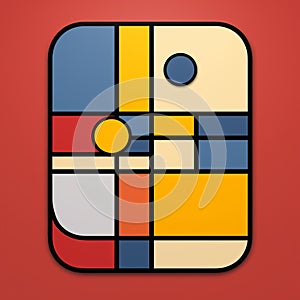 Colorful Squares Logo Inspired By Amedeo Modigliani And De Stijl