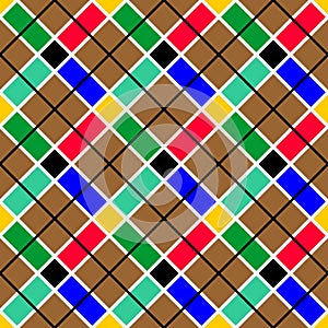 Colorful squares seamless background pattern design