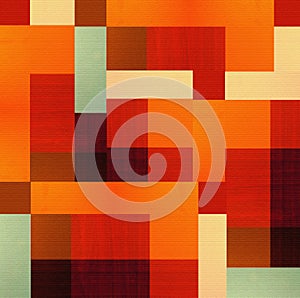 Colorful squares on a texturized background