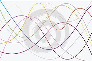 colorful squiggly lines neat background. wavy lines fun design