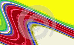 Colorful sred blue yellow lines, rainbow waves lines, contrast abstract background