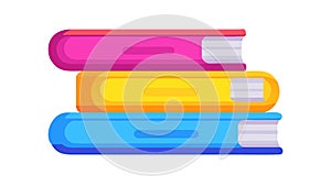 Colorful Stack of Books, Education and Study Graphic, vector design Generative AI