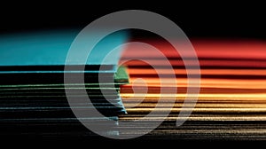 Colorful Stack of Paper Sheets - Abstract Texture Background