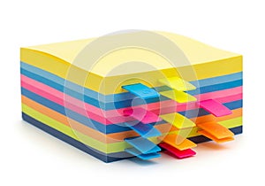 Colorful stack of post-it notes for organizing ideas