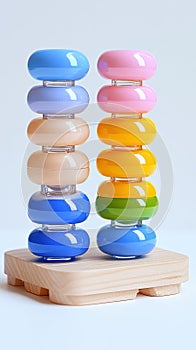 Colorful Educational Abacus Stacking Toy