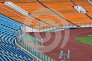 Colorful stadium seats