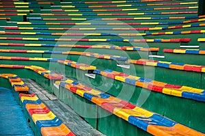 Colorful of stadium seats