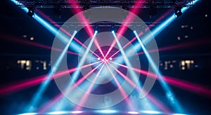 Colorful Stage Light Beams Concert Abstract Background