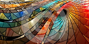 Colorful stained glass spiral