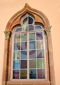 Colorful stained glass window