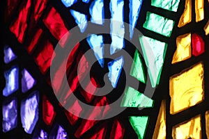 Colorful stained glass window church