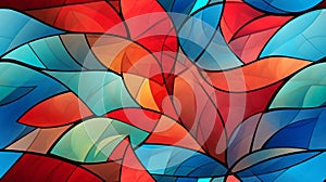 Colorful stained glass window, vibrant and colorful, abstract background seamless. generative ai