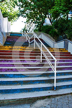 Colorful stairs in Moda, Istanbul photo