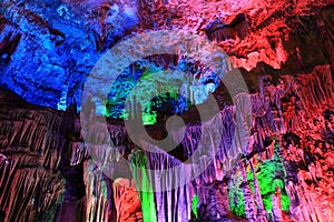 Colorful stalactites
