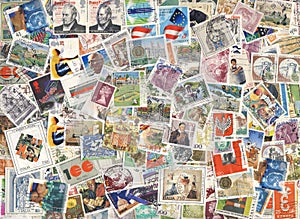 Colorful stamps background