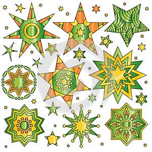 Colorful star collection