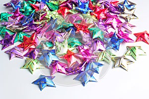Colorful star handcraft ribbin for donate to give away alms by scattering ,The Coin sprinkling