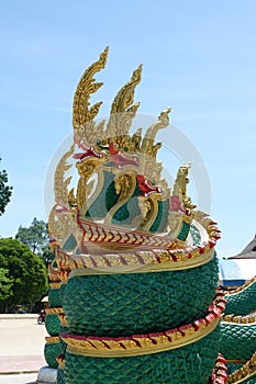 Colorful statue of King of Nagas.