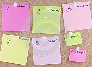 Colorful sticky notes