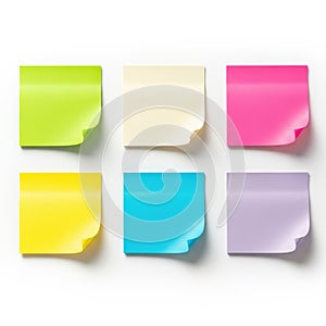 Colorful sticky notes arrayed in a grid