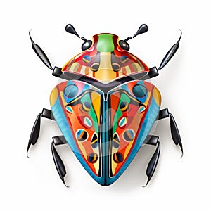 Colorful Stink Bug Artwork Inspired By Georgia O\'keeffe\'s Style