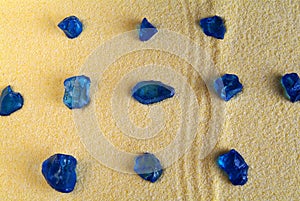 Colorful stone block wall background