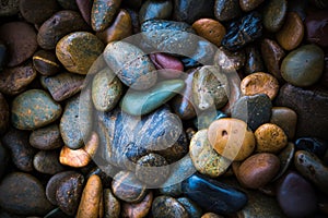 Colorful stone for decorate backdrop. stone used for spa background or texture tile wallpaper