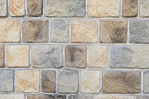 Colorful stone wall background texture