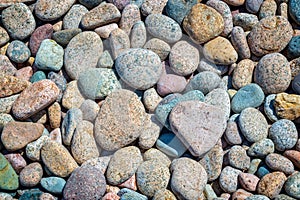 Colorful stones background on a beach