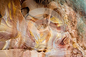 Colorful stones in Petra photo